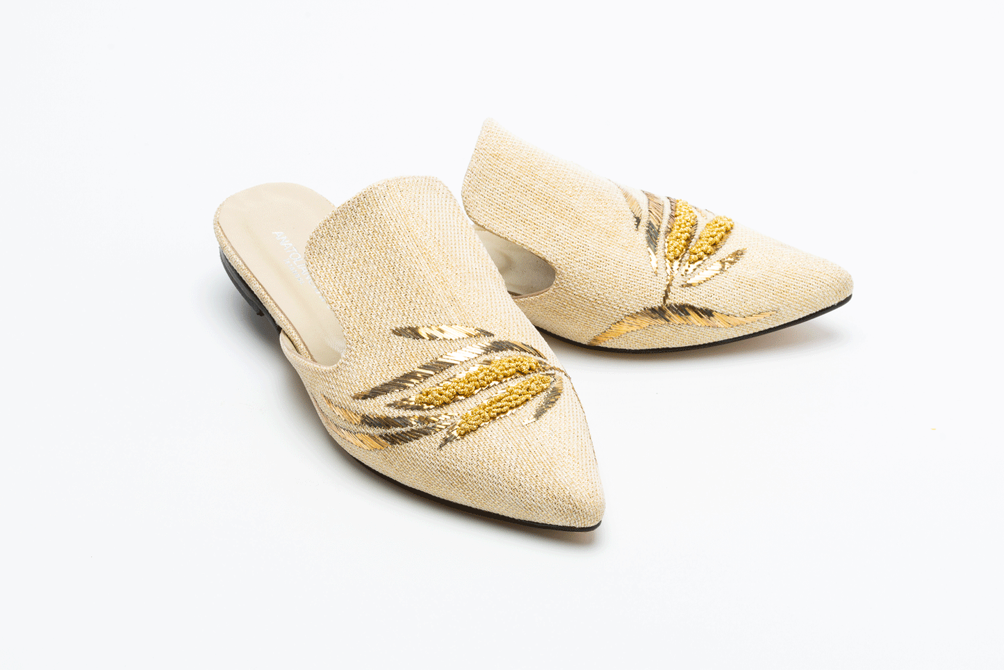 Despina Gold Slippers